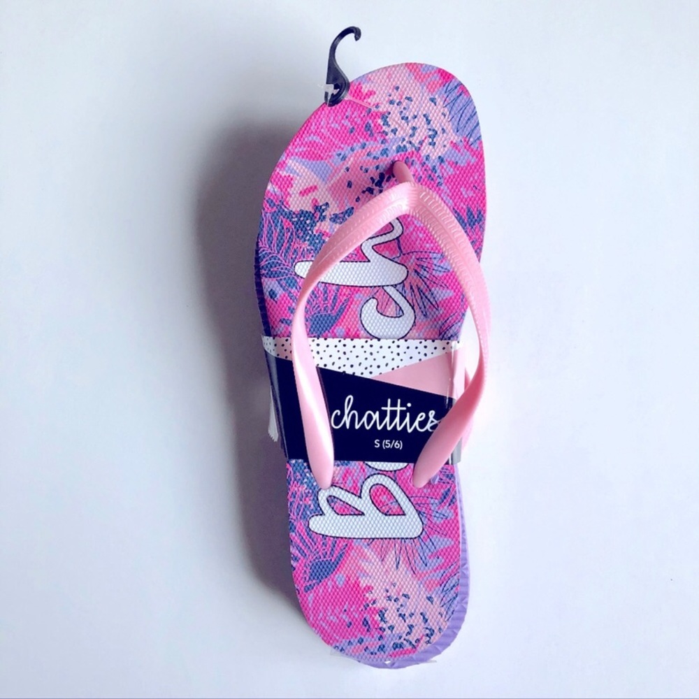 3/$15 BEACH VIBES Flip Flop Sandals Pink Small 5 / 6 Women’s NEW